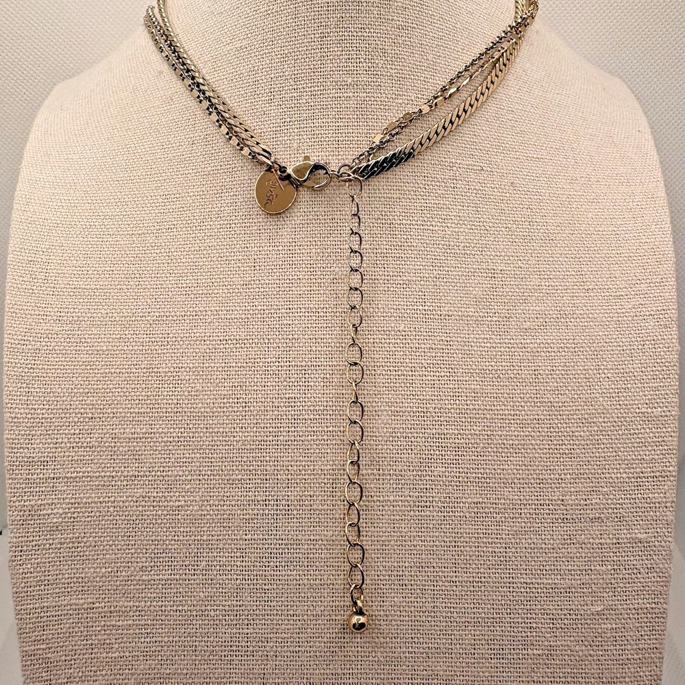 Lovisa Cross Religious Layered Necklace with Medallions Gold & Silver Tone 16" - Picture 5 of 7
